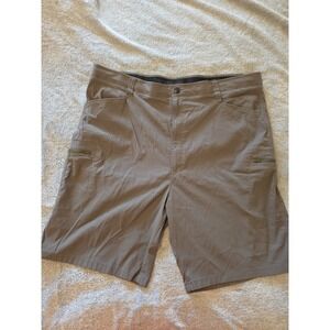 Wrangler Authentics Men Cargo Shorts Size 48 Brown Zip Pockets Outdoor Leisure